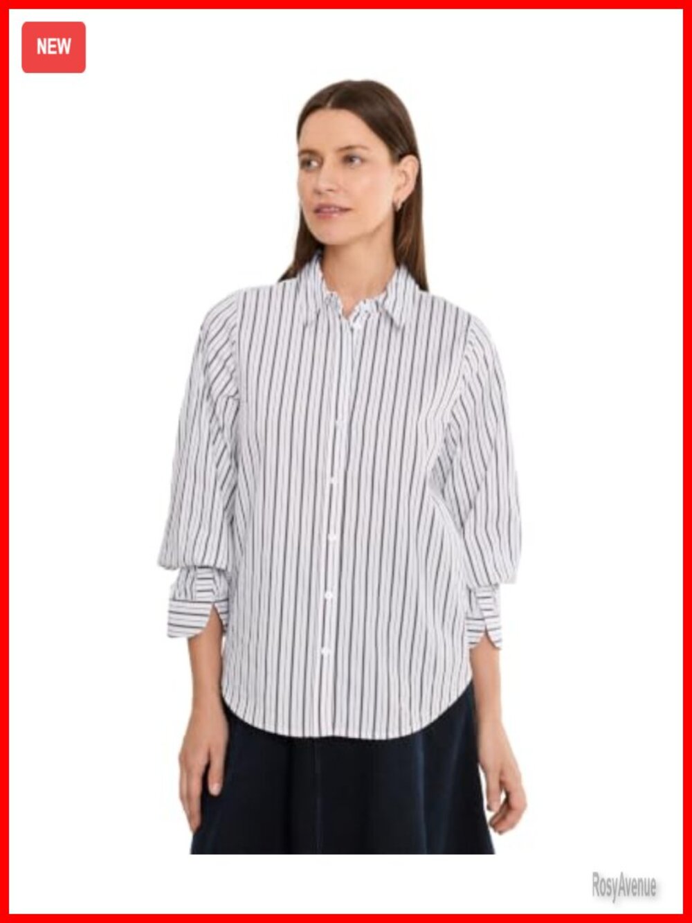 Woven Button Front Top Adjustable Sleeve Collared Long Sleeve